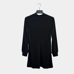BCBGeneration Black Mock Neck Long Sleeve Mini Shift Dress Size S